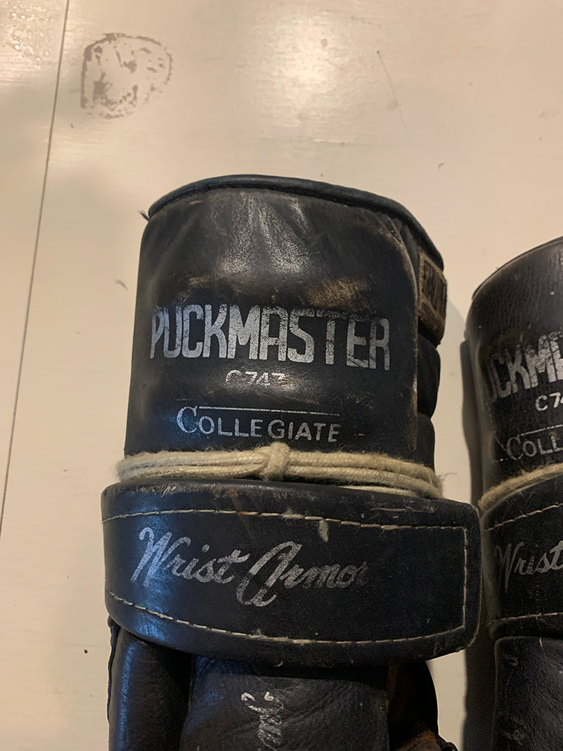 Puckmaster by Stall & Dean Game Used Collegiate Hockey Gloves