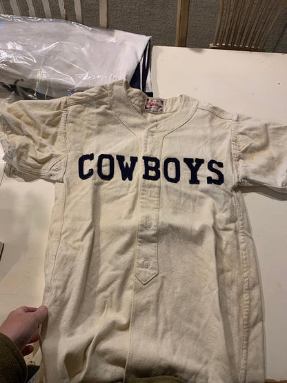 Stall & Dean Game Worn Men's Flannel Baseball Jersey - Cowboys