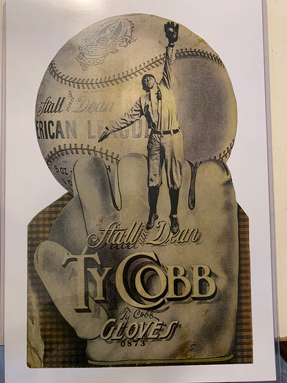 Stall & Dean Ty Cobb Baseball Glove Point Of Sale