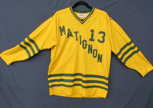 Stall & Dean Game Worn Hockey Jersey – Matignon High School