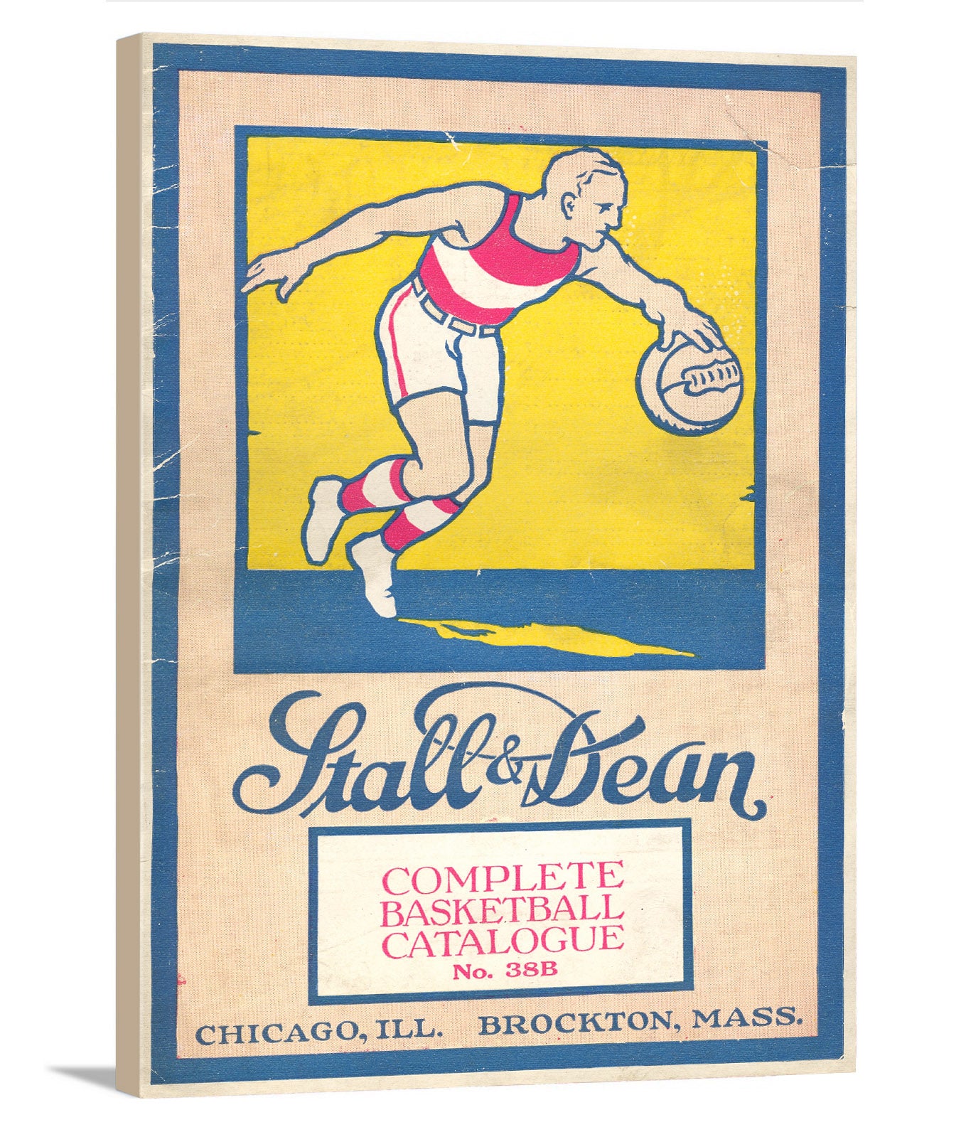 Stall & Dean Canvas Print - Vintage Basketball Catalog Cover