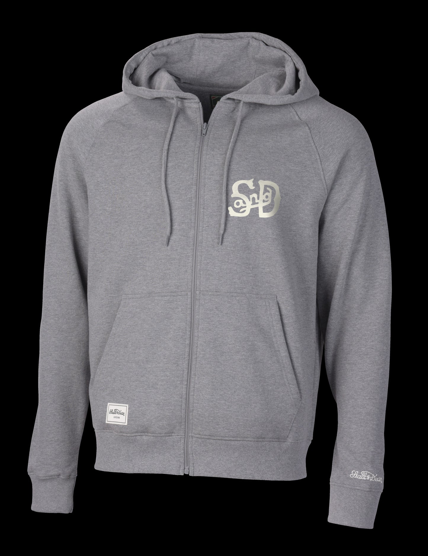 Stall and Dean Vintage Fleece - Gray Full Zip Hoodie