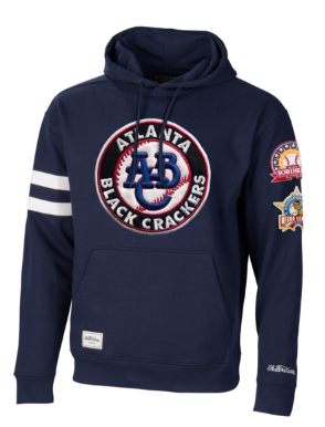 NLB Atlanta Black Crackers Navy Pullover Hoodie