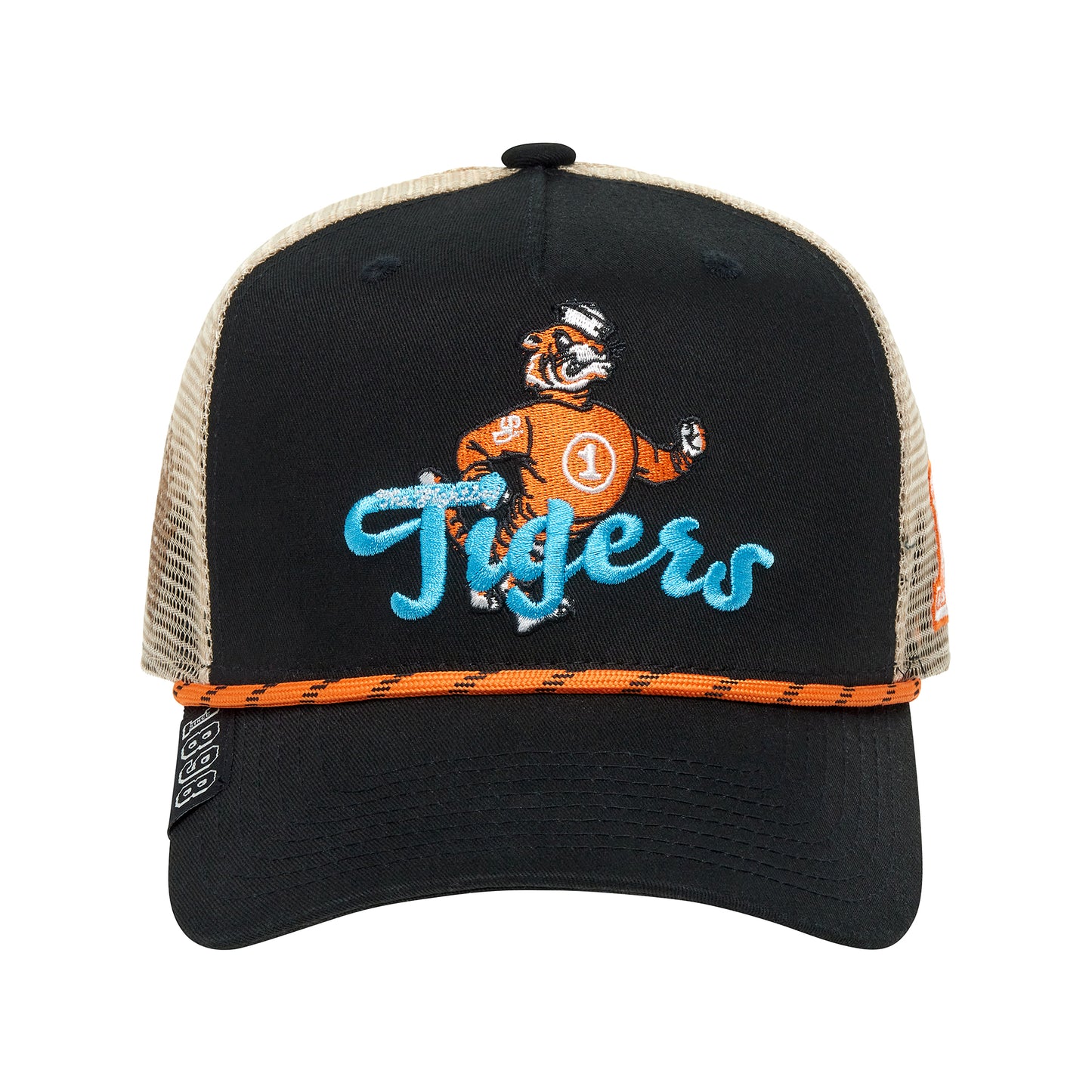 'TIGERS' 5 Panel Twill/Mesh Trucker Hat