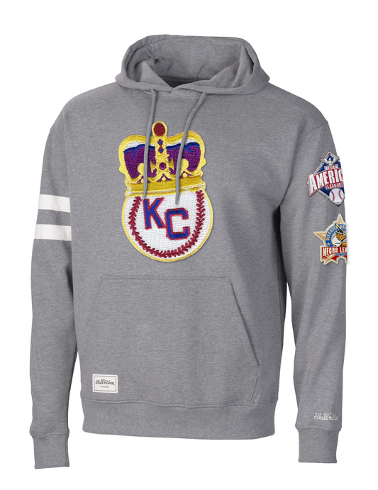 NLB Kansas City Monarchs Heather Grey Pullover Hoodie